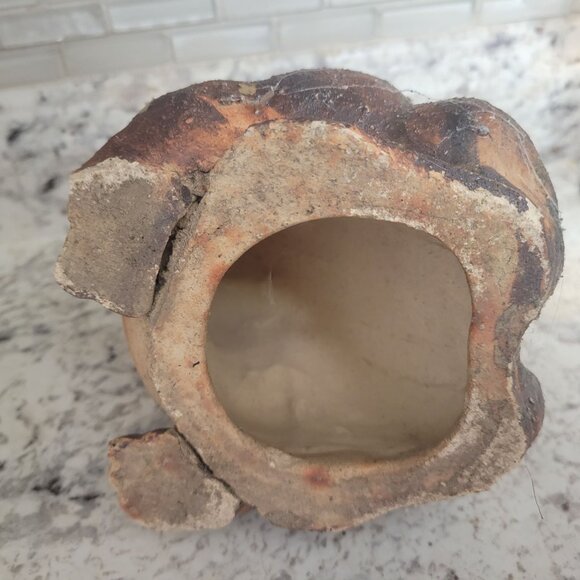 Vintage Shigaraki Pottery Japan Rustic Ceramic Frog Garden Ornament Figurine - Picture 4 of 8